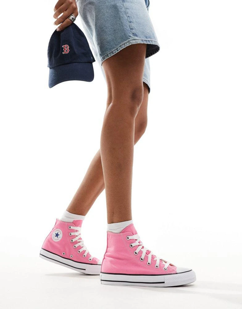 Converse Converse Chuck Taylor All Star Hi trainers in bright pink 1