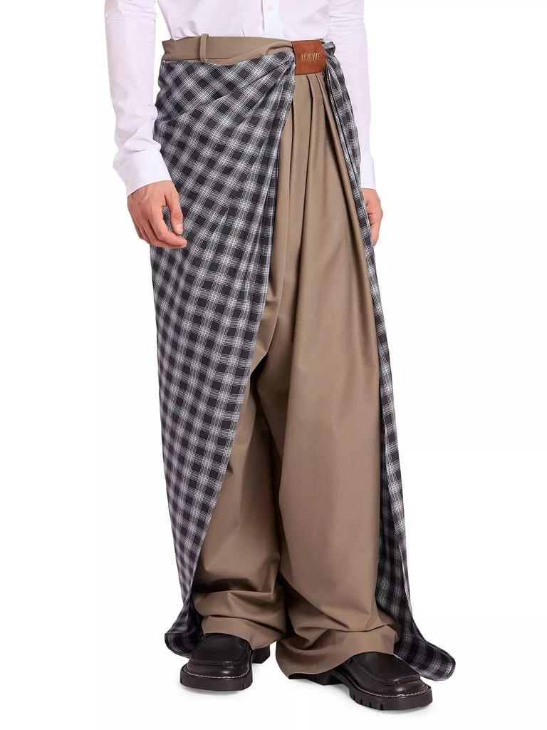 Loewe Cotton-Blend Draped Wide-Leg Pants 3