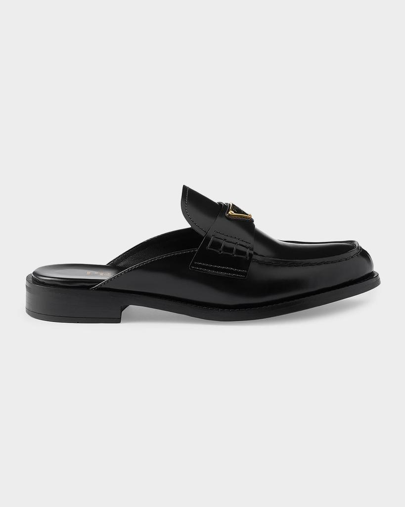 Prada Shearling-lined suede mules - Slippers - Free Shipping