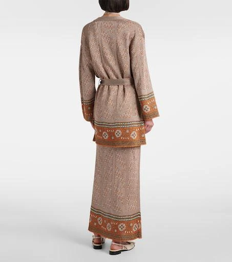 Valentino Jacquard lamé wrap cardigan 3