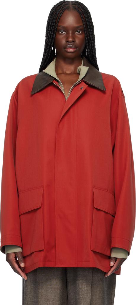 ジャケット・アウター AURALEE WOOL MAX CANVAS COAT Red Wool Max Canvas Jacket – On Sale Now with Up to 43% Off