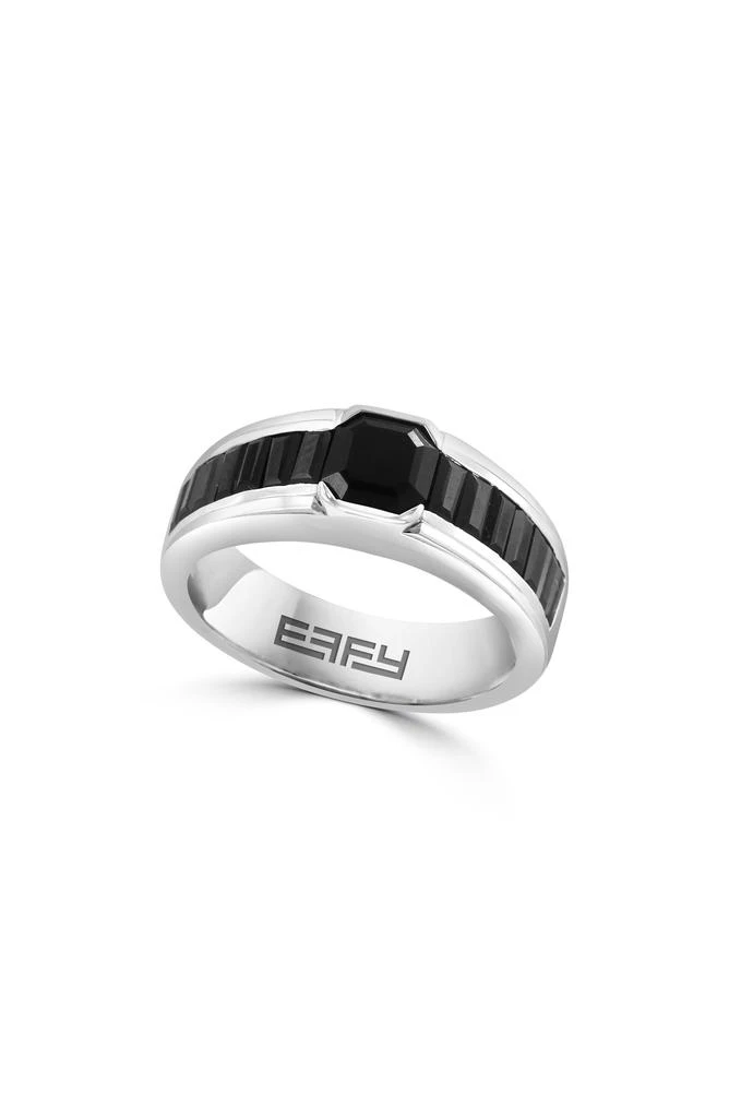 Effy Men
s Sterling Silver Onyx 
Black Spinel Band Ring