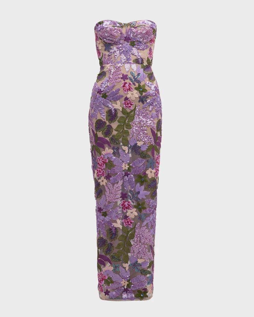 BRONX AND BANCO Dahlia Strapless Floral-Embroidered Sequin Gown - Dresses &  Skirts - Compare Prices from 3+ Stores - Free Shipping