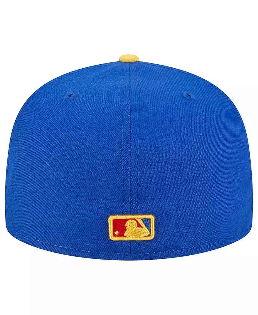 New Era Men's Royal, Yellow Los Angeles Dodgers Empire 59FIFTY Fitted Hat 5