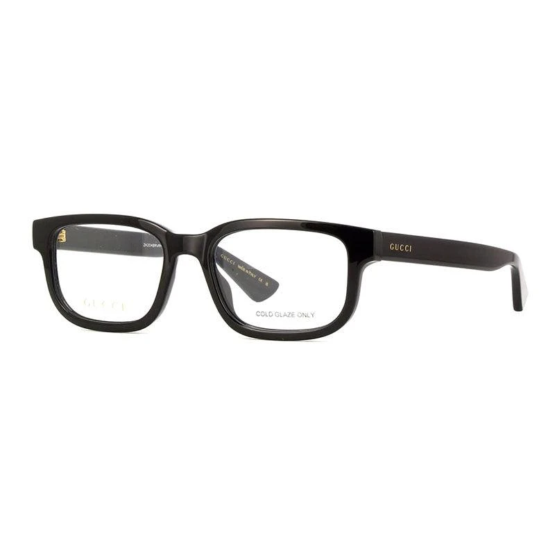 Shop Gucci Eyeglasses Square Full Rim, Shiny Black Frame and  display picture 1