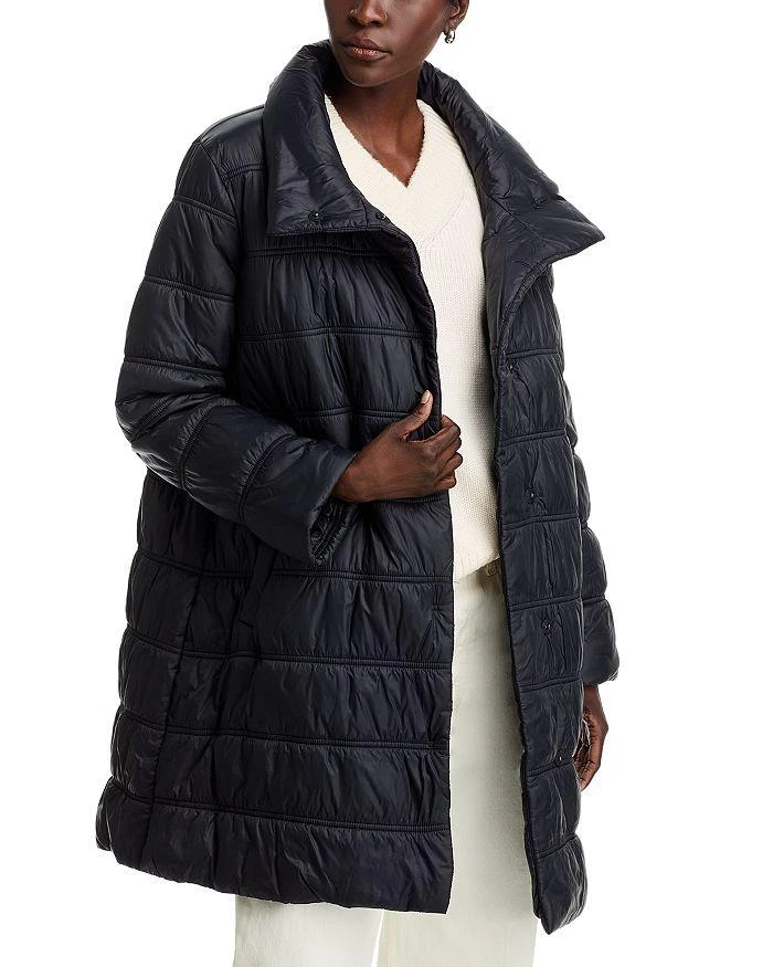 Eileen Fisher Ruched Puffer Coat 1