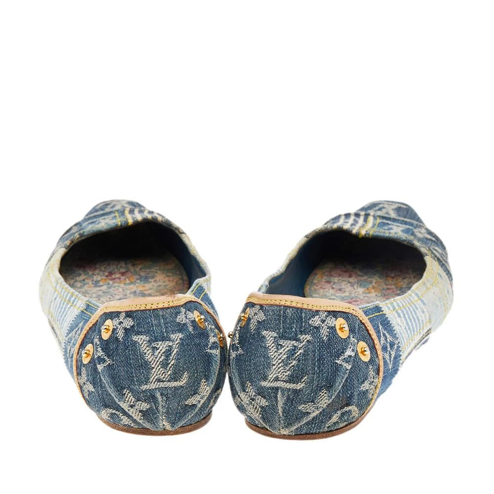Louis Vuitton Louis Vuitton Blue Monogram Denim Ballet Flats Size 37 5