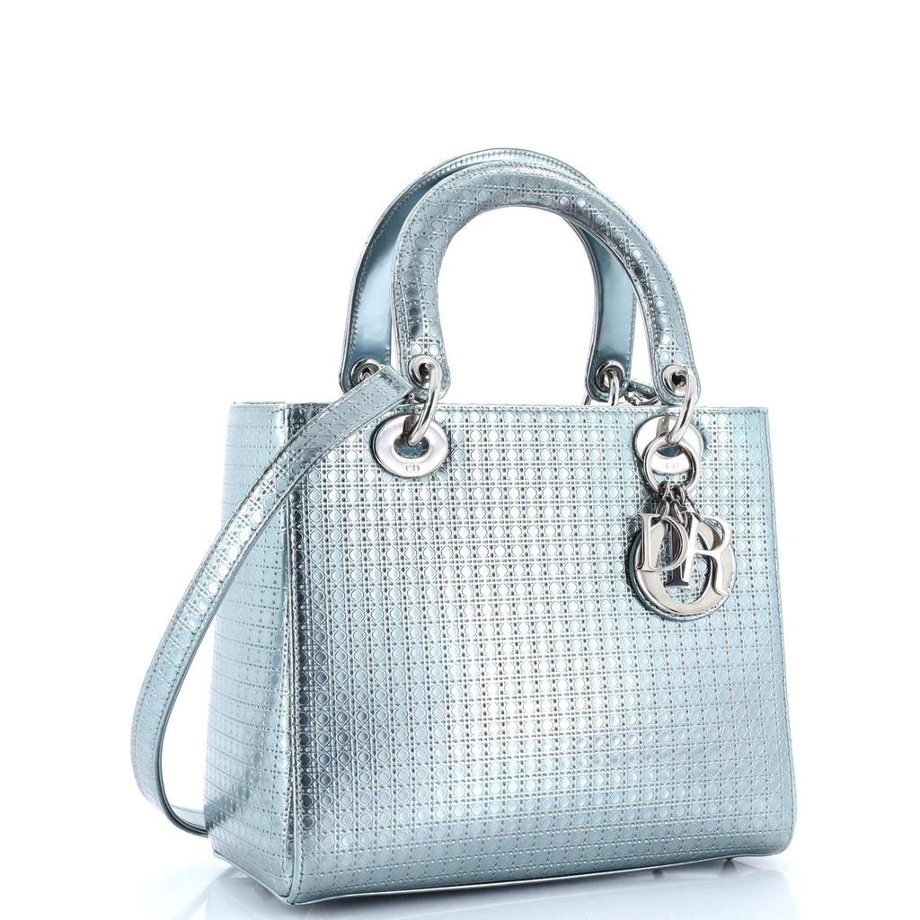 Dior Lady Dior Bag Micro Cannage Metallic Calfskin Medium 2