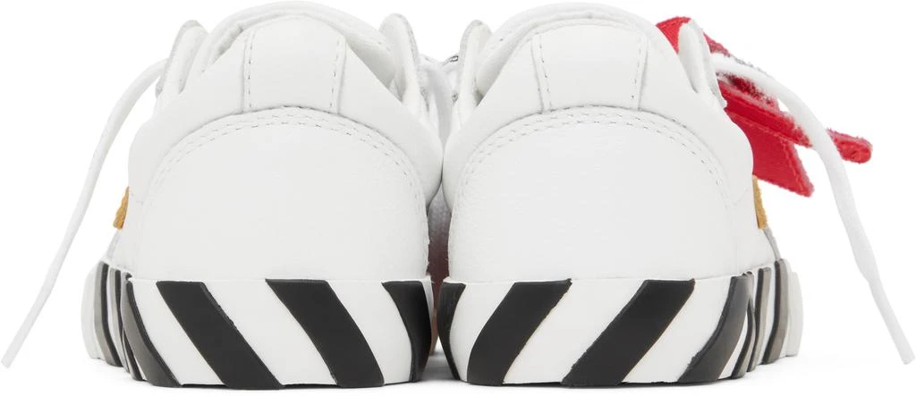 Off-White Kids White Vulcanized Leather Sneakers 2