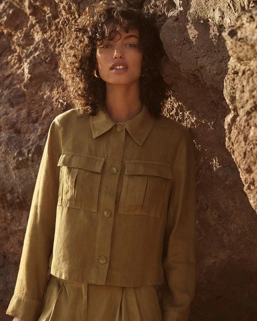 Whistles Abby Linen Casual Jacket 2