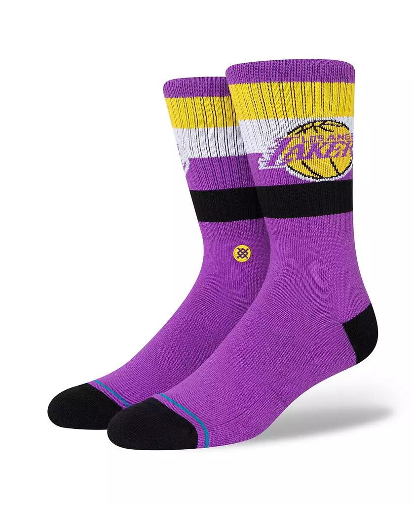 Stance Men's Los Angeles Lakers Stripe Crew Socks