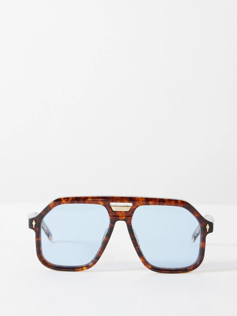 Jacques Marie Mage Casius aviator tortoiseshell-acetate sunglasses