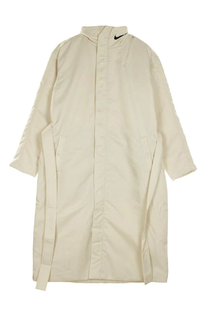 NIKE Long Jacket Women Sportswear Parka Trend Oatmeal/black 1