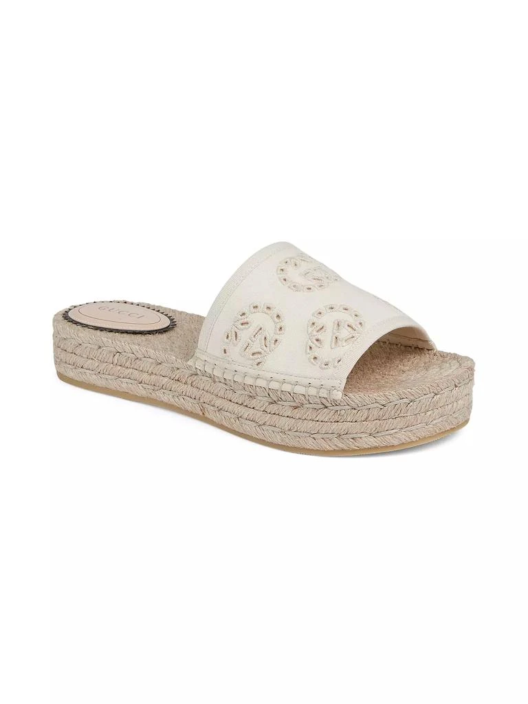 Gucci Damita Logo Eyelet Canvas Espadrilles 2