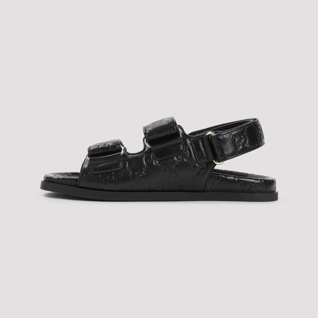 Gucci Black Leather Sandals 4