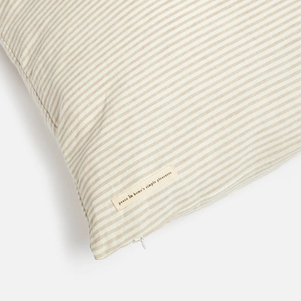 in homeware ïn home Linen Cotton Stripe Cushion Cover - Natural - 75x50cm - Set of 2 3