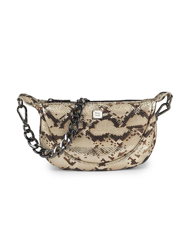 Think Royln Tiny Dancer Snake-Embossed Leather Belt Bag