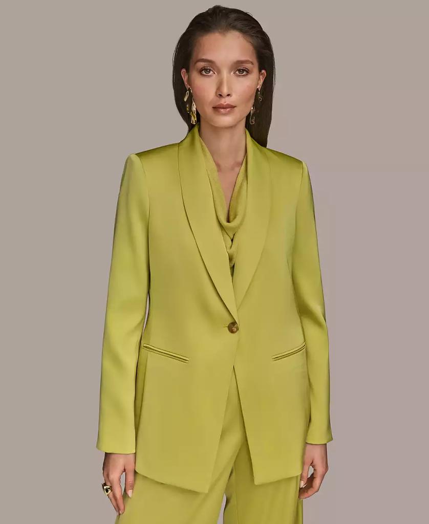 Donna Karan Women's Satin One-Button Jacket, Regular & Petite