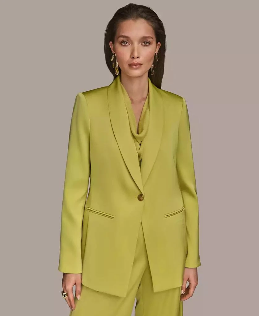Donna Karan Women's Satin One-Button Jacket, Regular & Petite 1