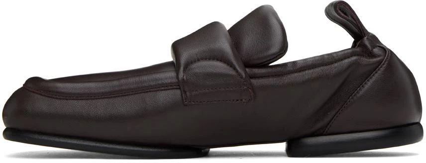 Dries Van Noten Burgundy Padded Loafers 3