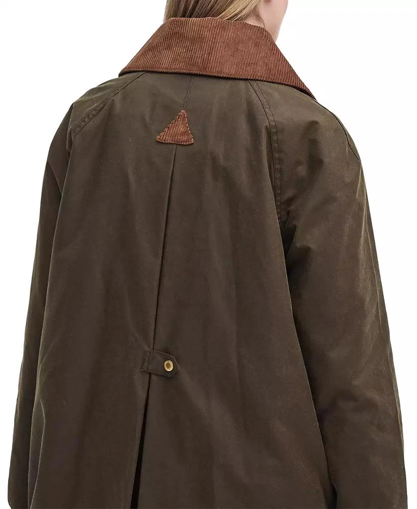 Barbour Women's Ebberston Corduroy-Collar Waxed Jacket 4