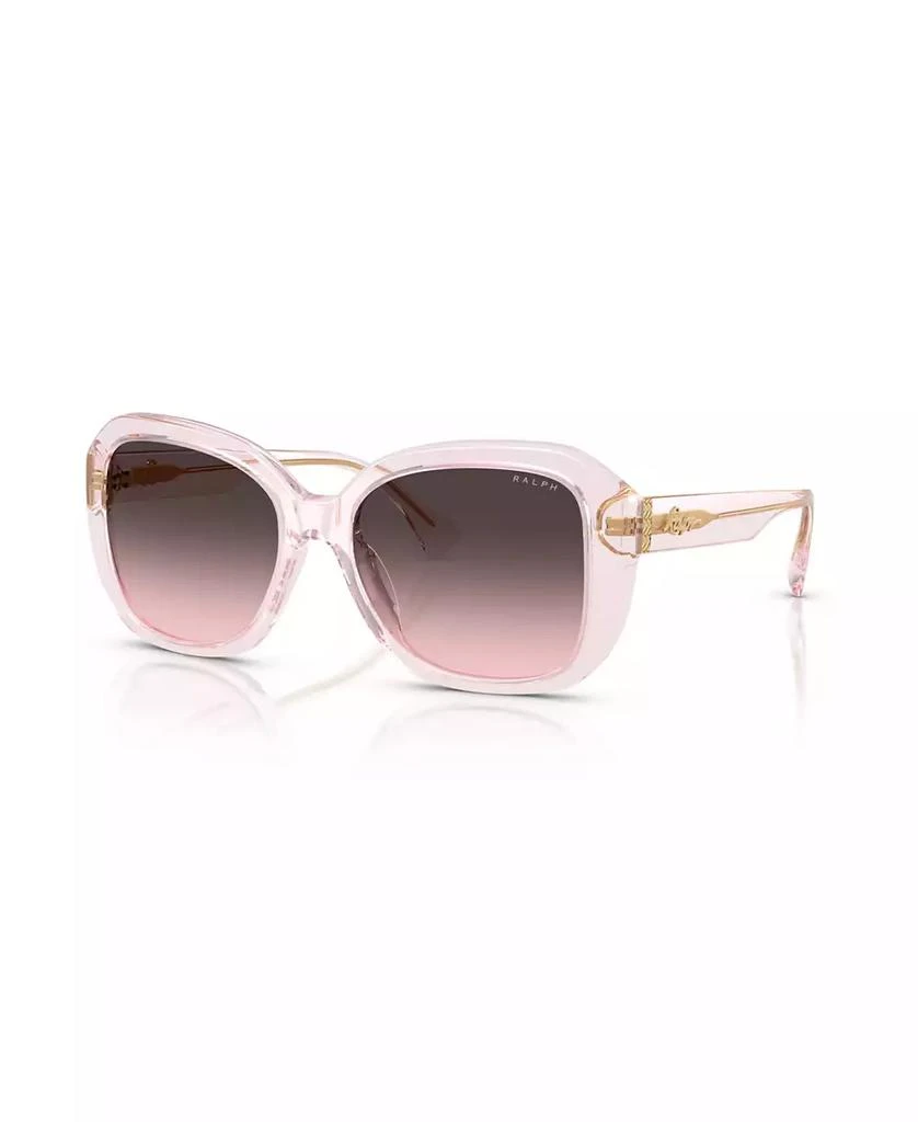 Coach HC8315 Sunglasses Frames 57-19-140 Rose Gold/Transparent Violet Geometric Women main image 3