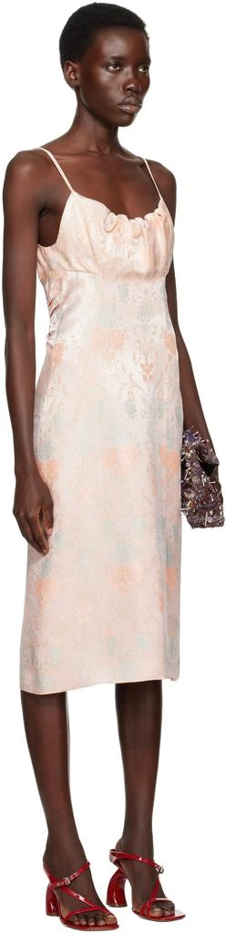 Dries Van Noten Pink Jacquard Midi Dress 2