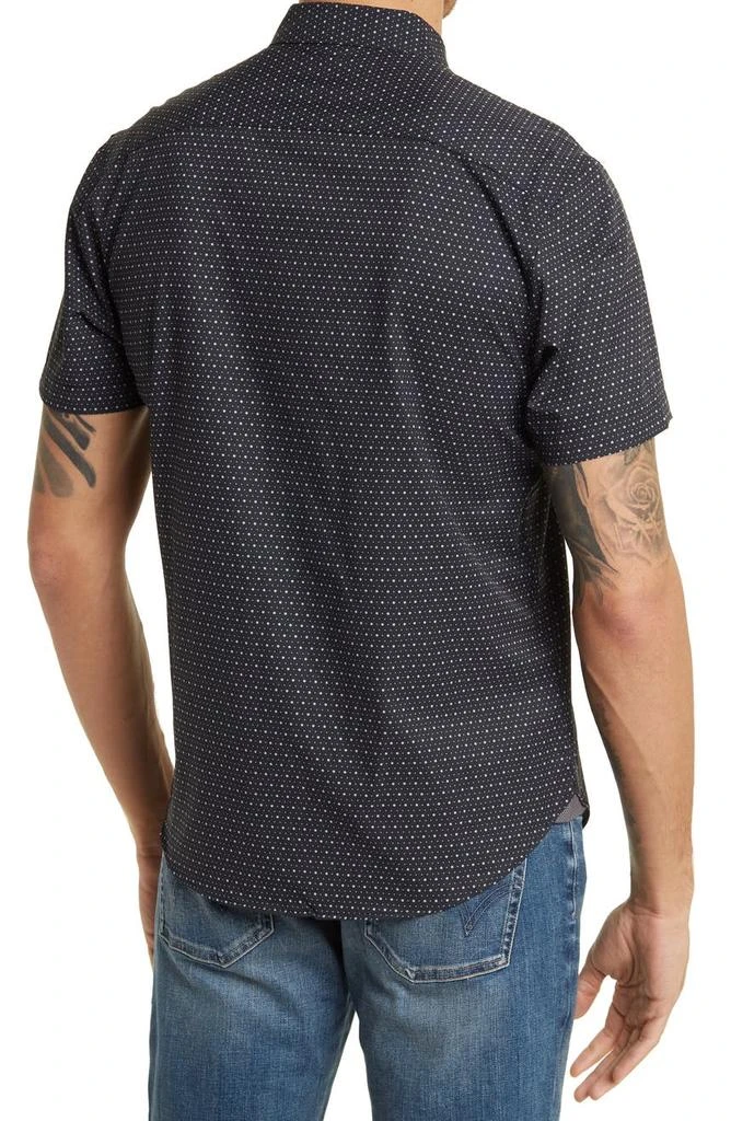 CONSTRUCT Slim Fit Micro Dot 4-Way Stretch Short Sleeve Button-Up Shirt 2