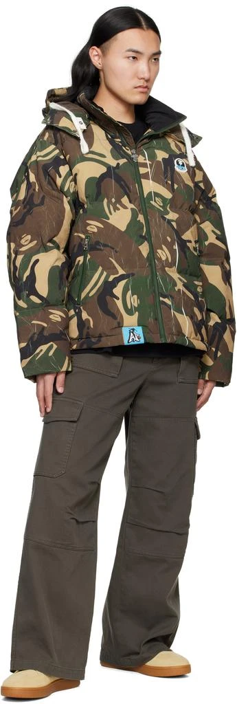 AAPE Multicolor Moonface Camo Hooded Down Jacket 5