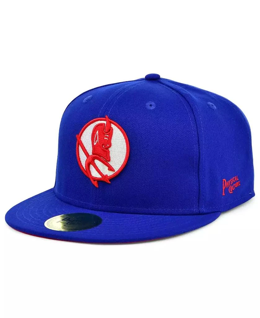 Physical Culture Men's Royal Los Angeles Red Devils Black Fives Fitted Hat 1