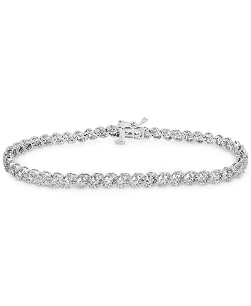 Macy's Diamond Tennis Bracelet (1 ct. t.w.) in 10k White Gold 1
