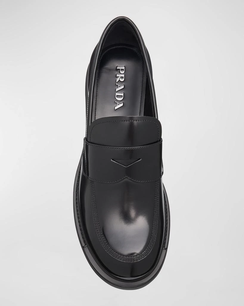 Prada Men
s Diapason Leather Penny Loafers 7