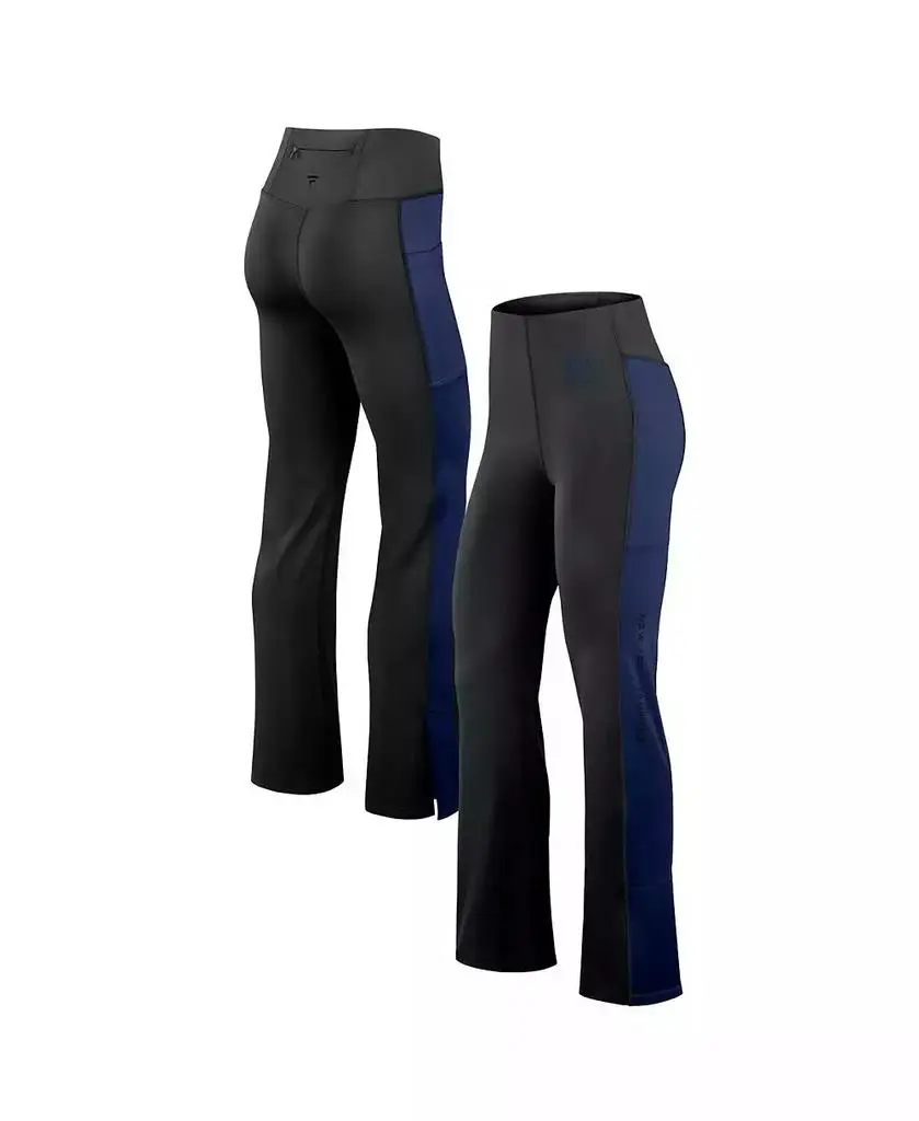 Fanatics Women's Black New York Yankees Studio Fitted Flared Leggings