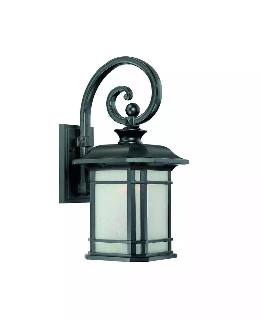 Slickblue Classic Frosted Linen Glass Lantern Wall Lamp for Living Room or Garden 2