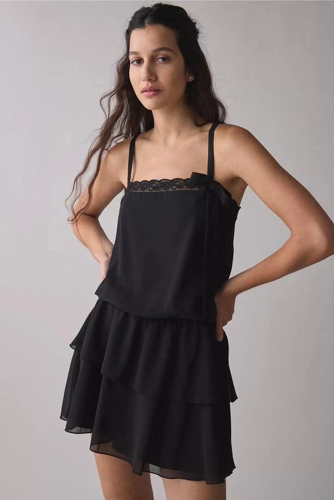Shop Motel Wasinah Tiered Chiffon Lace Trim Mini Dress on Sale at  BeyondStyle  Get 74% Off Motel Wasinah Tiered Chiffon Lace Trim Mini Dress  with Limited-Time Flash Deals, Exclusive Discounts, and