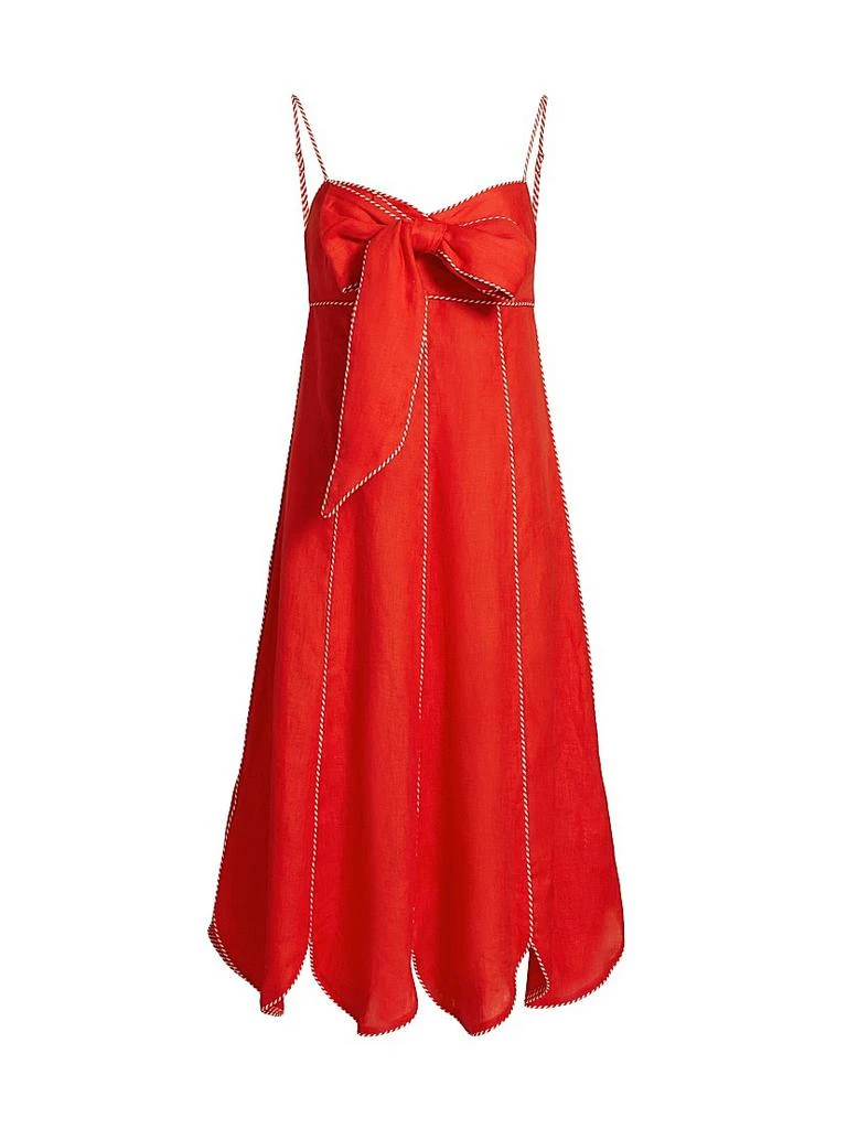veronica beard rye floral linen dress Veronica Beard Georges Linen Midi Dress | White