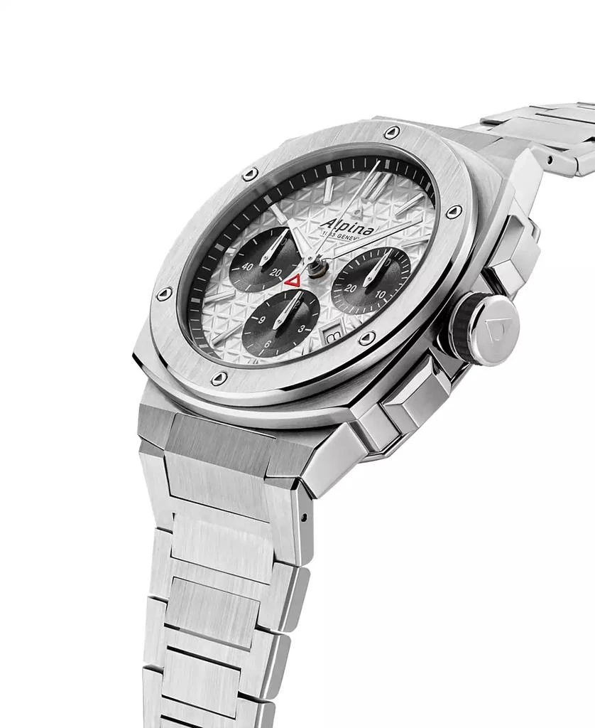 Alpina Men's Swiss Chronograph Alpiner Stainless Steel Bracelet Watch 41mm 2