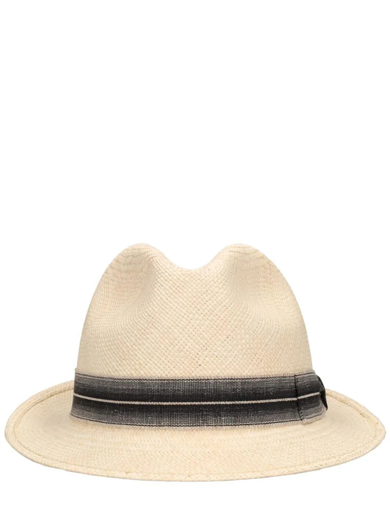 BORSALINO Trilby Straw Panama Hat 1