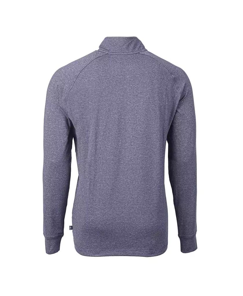 Cutter & Buck Men's Heather Navy Notre Dame Fighting Irish Play Like A Champion Today Adapt Eco Knit Heather Quarter-Zip Sweatshirt