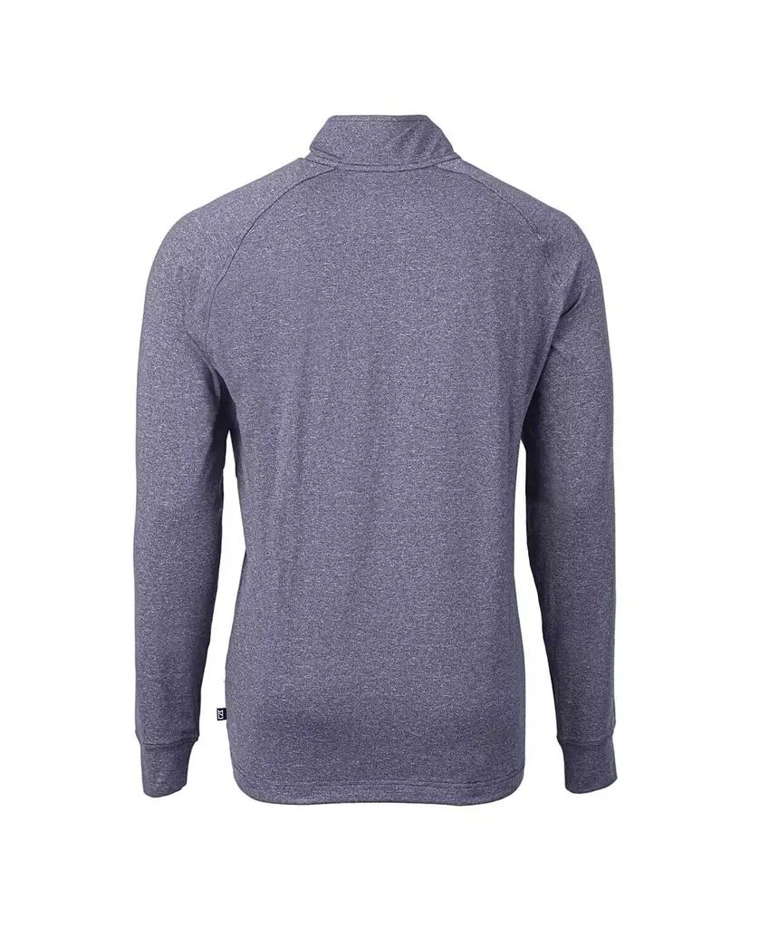 Cutter & Buck Men's Heather Navy Notre Dame Fighting Irish Play Like A Champion Today Adapt Eco Knit Heather Quarter-Zip Sweatshirt 2