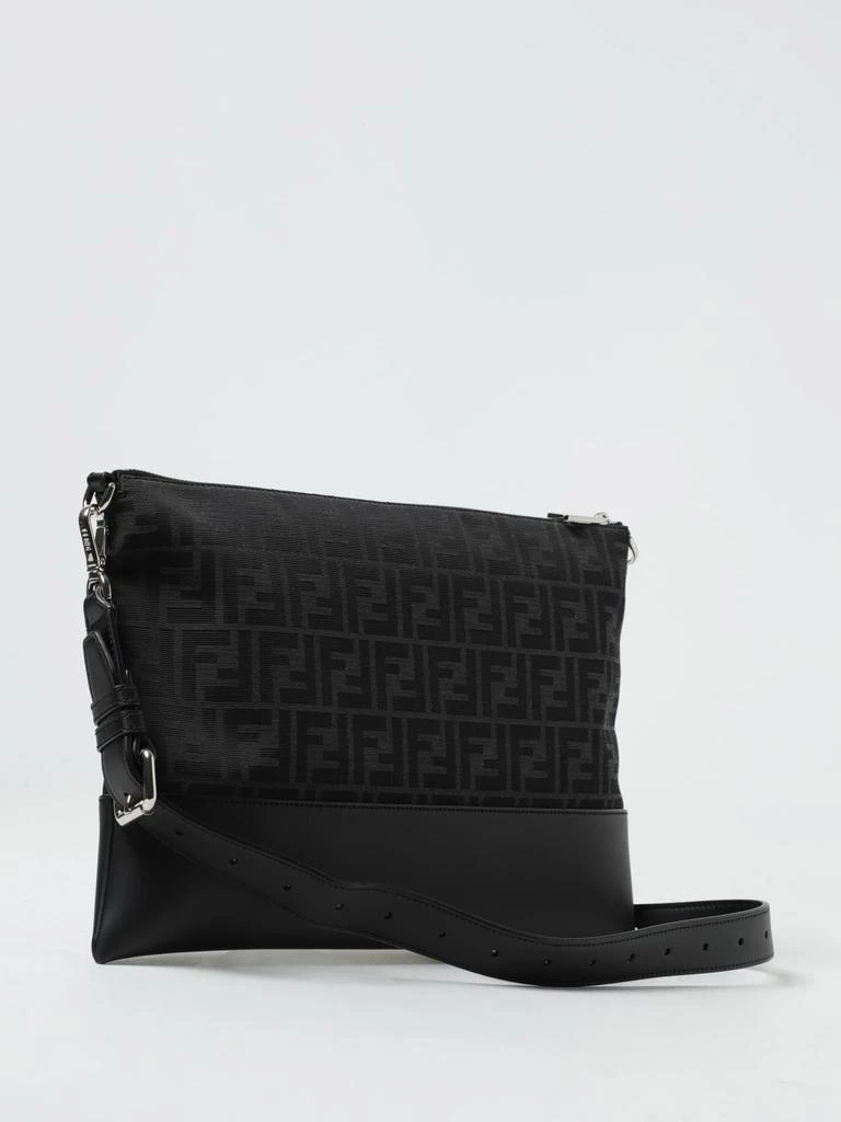 Fendi Fendi After pouch in leather and fabric with jacquard FF monogram 2