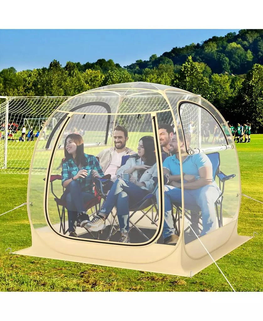 KUYOTQ Instant Pop up Sports Tent with Carrying Bag and Floor Mat for 1-2/5-6 People 2