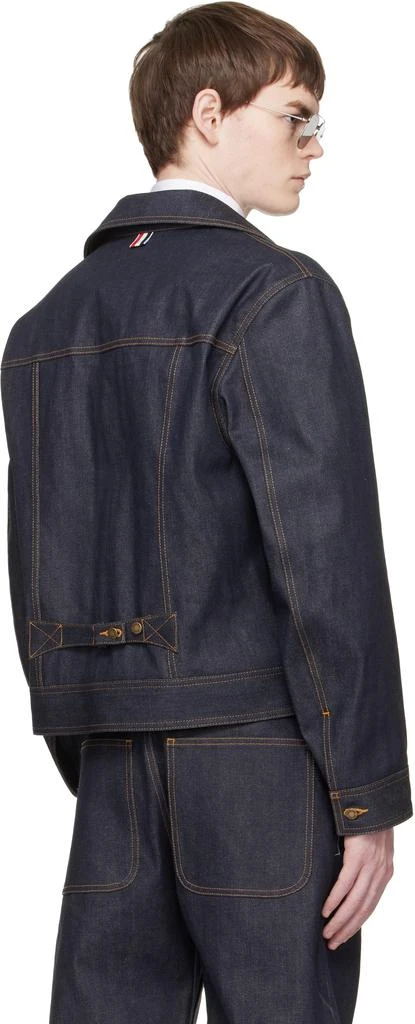 Thom Browne Navy Selvedge Denim Backstrap Utility Jacket 3