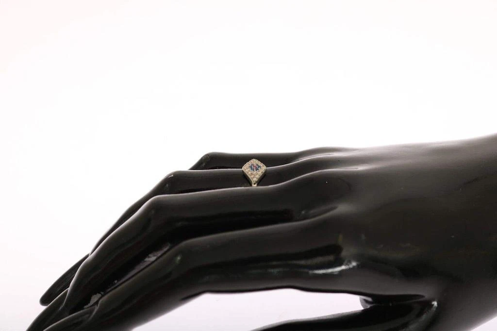 Nialaya Nialaya Blue Red CZ 925 Silver Clear Ring 5