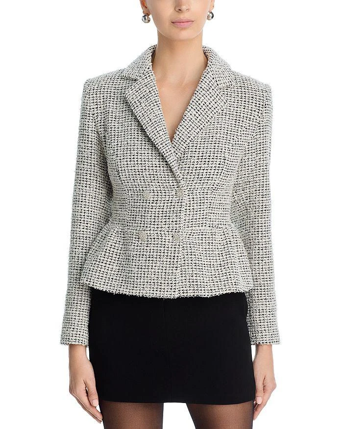 AQUA Tweed Flounce Blazer - Exclusive 1