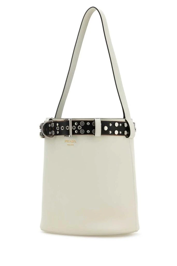 Prada Prada Stud-Embellished Belt Bucket Bag 3