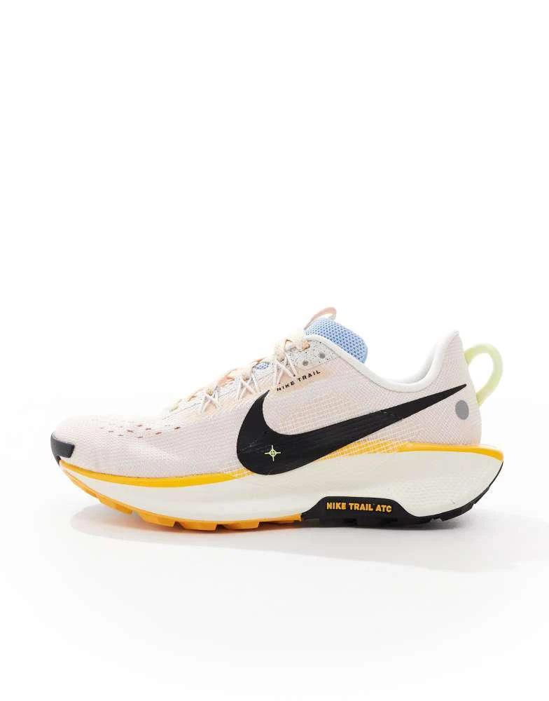 NIKE Nike Running ReactX Pegasus Trail 5 trainers in white and yellow 2