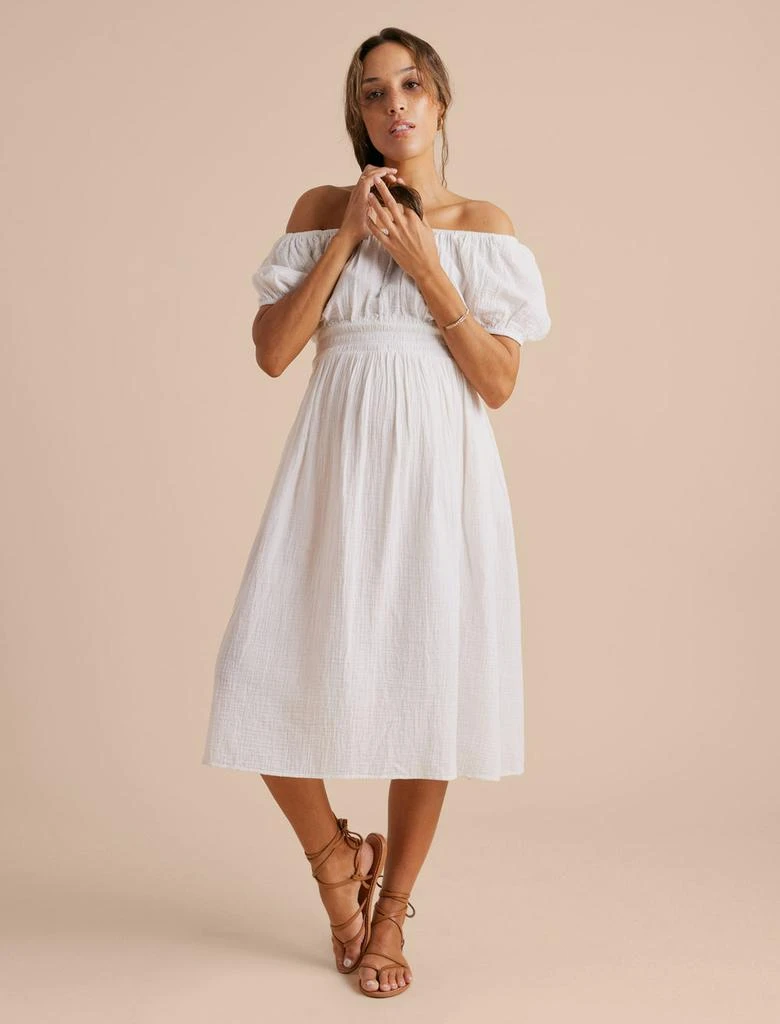 A Pea in the Pod Cinched Square Neck Maternity Dress 1