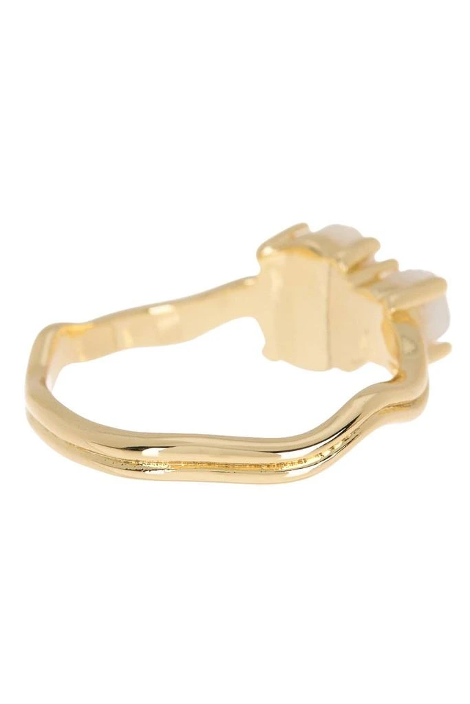 Covet Wavy Band Oval Druzy Ring 2
