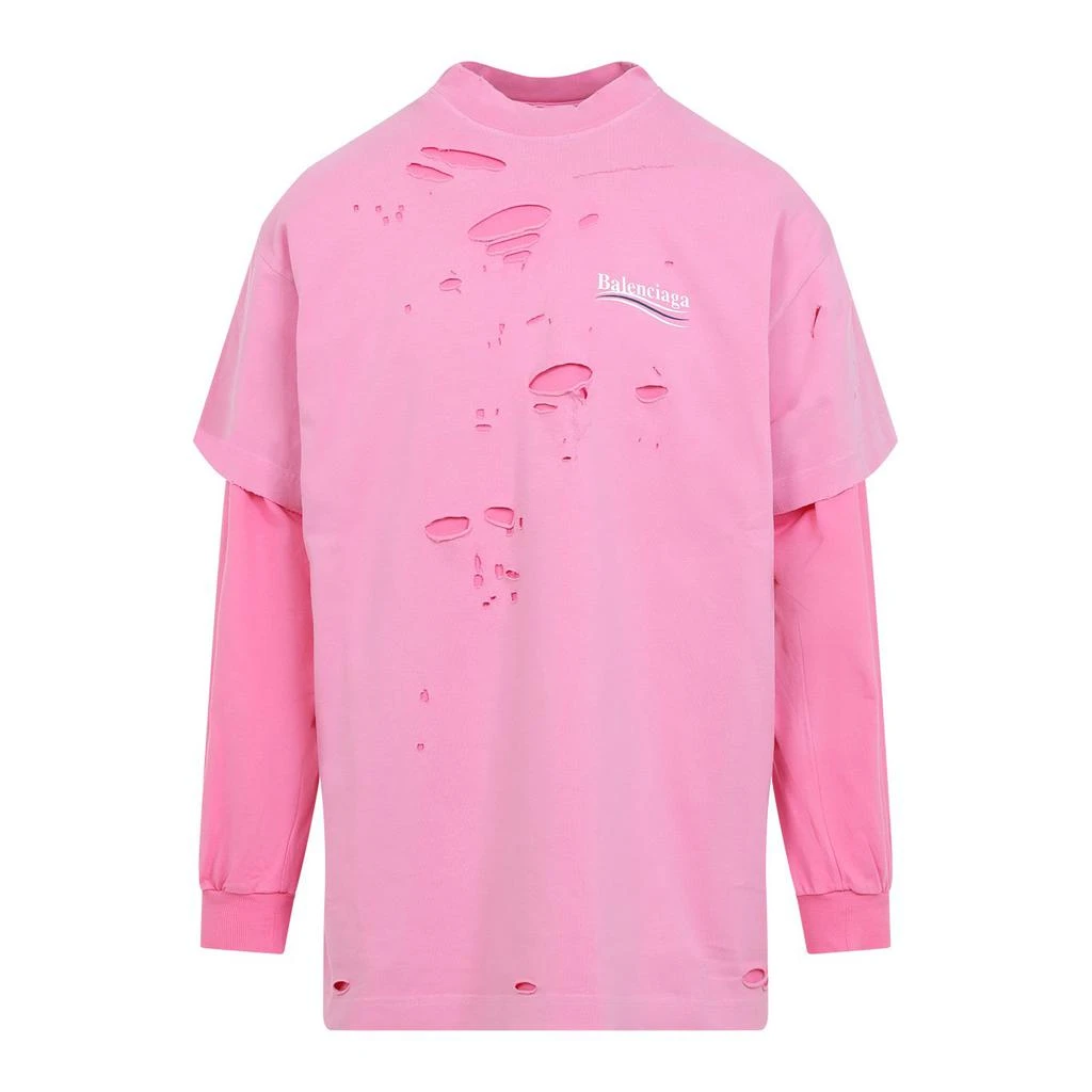 Balenciaga Balenciaga Destroyed Layered Long-Sleeved T-Shirt 1